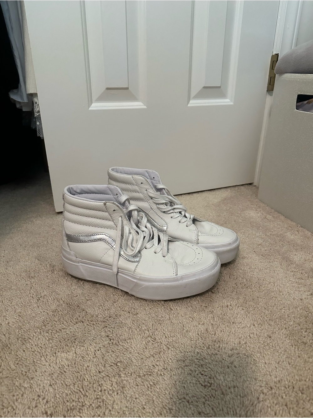 Vans White High-Top Skate Sneakers